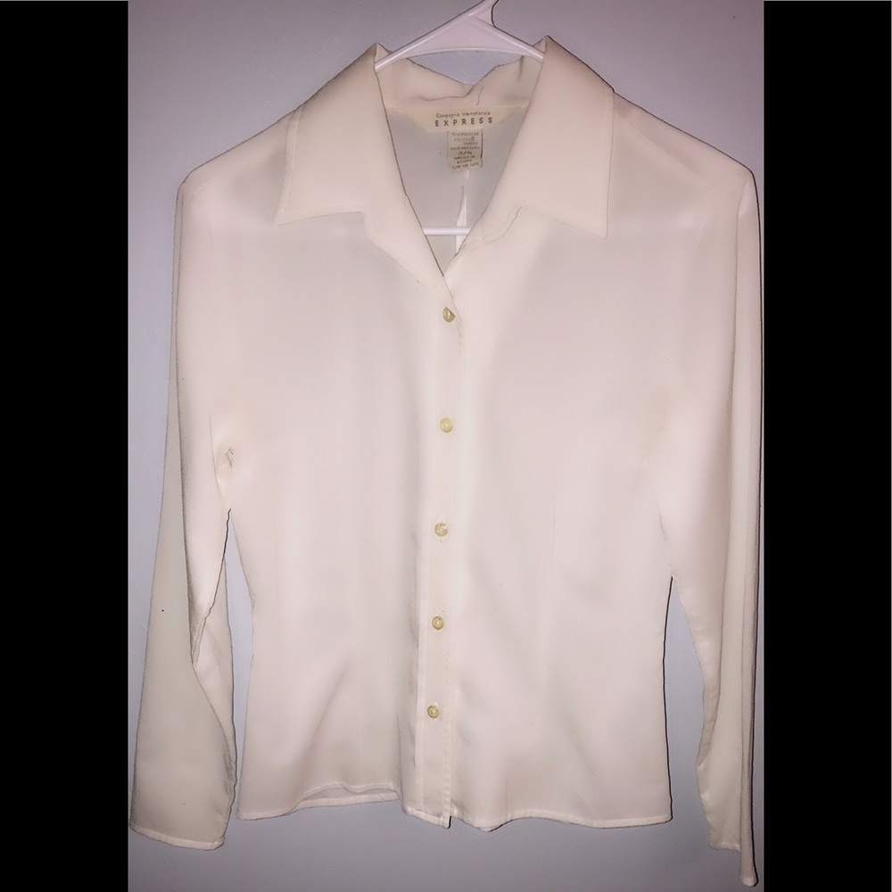 Express Cream Collard button up